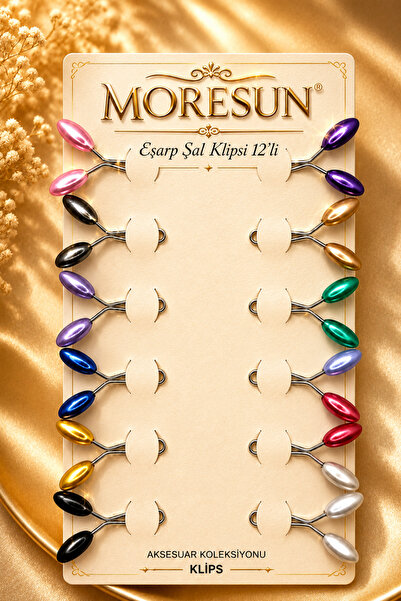 MORESUN Scarf shawl clip 12 pieces barley model clip - women's hijab accessor...