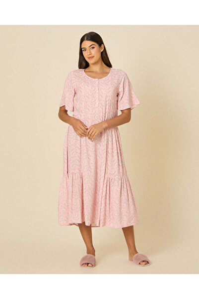 REDTAG Women Pink Allover Printed Nightgown