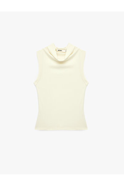 Koton Modal Fabric Slim Fit Sleeveless High Neck Bodysuit