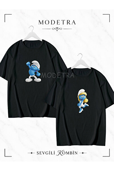 Modetra Women's and Men's Cute and Adorable Front Printed Lover Couple Combin...