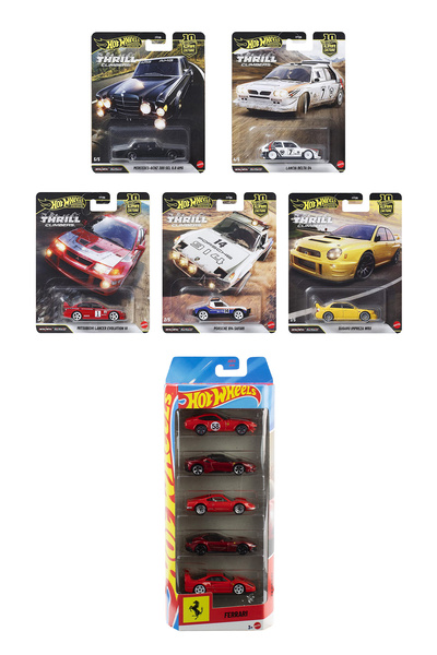 HOT WHEELS Premium FPY86 5'li Set+Ferrari JLN12 5'li Paket