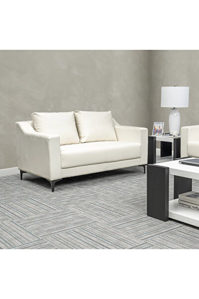 Midas Furniture أريكة مكتبية دايرو بمقعدين باللون الأبيض