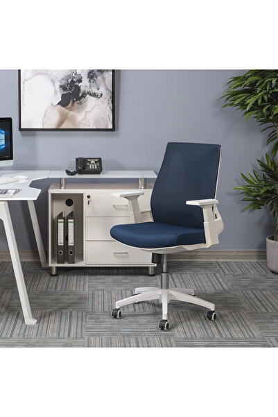 Midas Furniture كرسي مكتب سيديل ذو ظهر متوسط