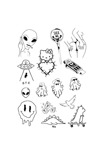 FlashTattoosRomania Tatuaj Temporar, Tatuaje Flash România, Extraterestru, re...