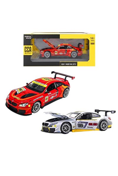 CCA BMW M6 GT3 Metal Model Araba Beyaz Sesli Işıklı Açılır Kapılı 1:24