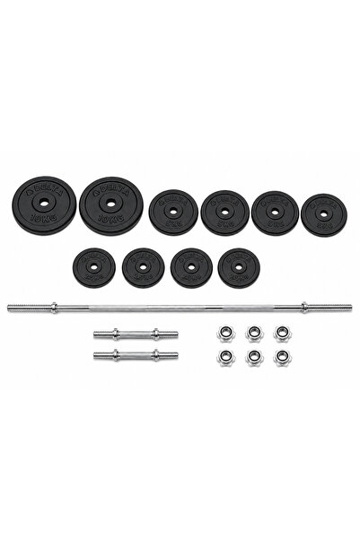 Delta 60 Kg Döküm Vidalı Halter Dambıl Set 150 CM Uzun Barlı