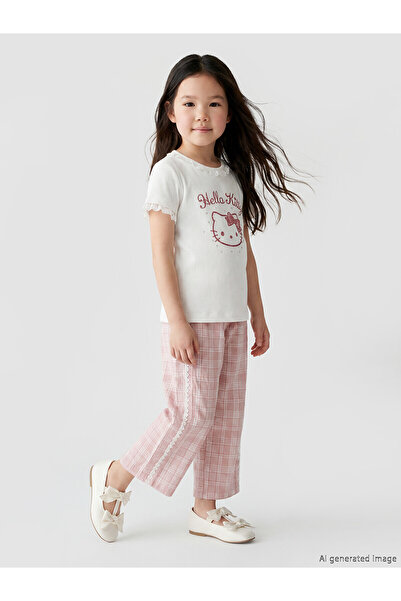 LC Waikiki Lcw Kids White Printed Girls' Pajama Set