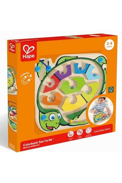Hape Jucarie din lemn - Labirint magnetic broasca testoasa