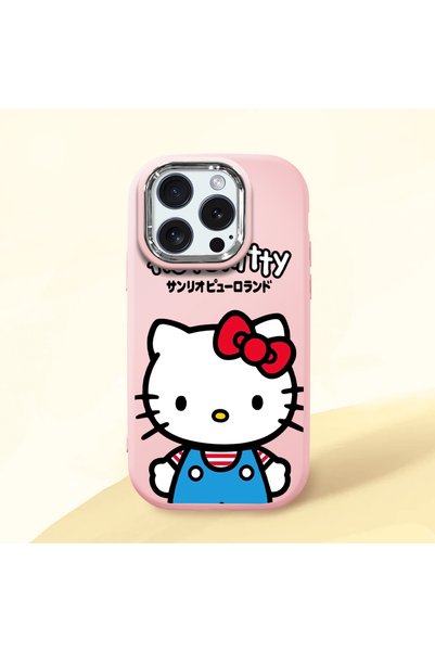 Hontinga iPhone 15 Pro Compatible Case with Camera Protector Pink Silicone Co...