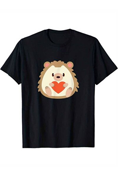 4Car Lover - Cute Short-Sleeve Top With A Hedgehog Design, Casual Wear, Fun M...