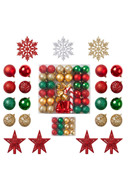 OEM Globuri de Crăciun, Ornamente Decorative Roșii, Set 50 de Bucăți