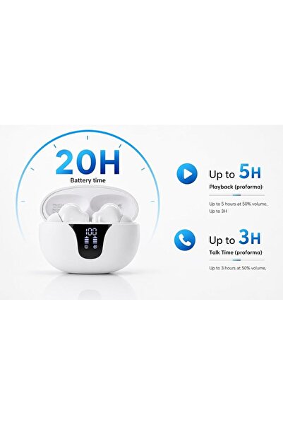 UBLUE سماعات هايبربيتس، سماعات أذن لاسلكية (TWS)، بلوتوث 6.0، مشغلات صوت 13 م...