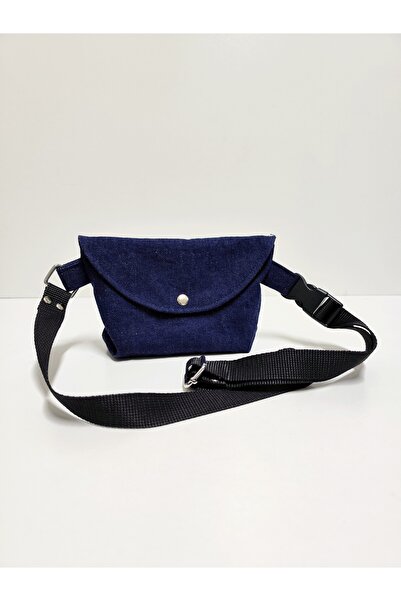 minart design Lacivert Denim Siyah Astar Mini Bag Bel Çantası