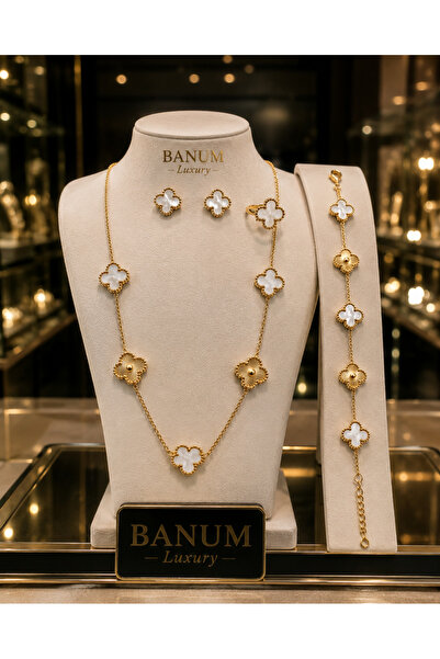 Banum Luxury Şık Zarif Yonca 4lü Set