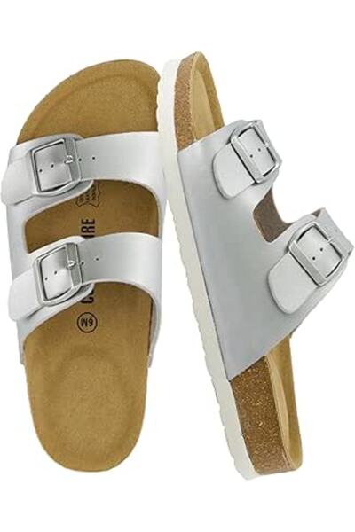 CUSHIONAIRE Women's Lane Cork Footbed Sandal with Comfort (