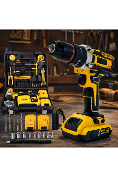 Rovitech Kit bormașină 36V, 2 baterii, încărcător, 30 accesorii
