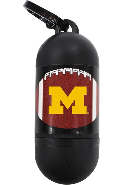 Pets First موزع أكياس فضلات الكلاب من NCAA MICHIGAN WOLVERINES، أنيق ورياضي، ...
