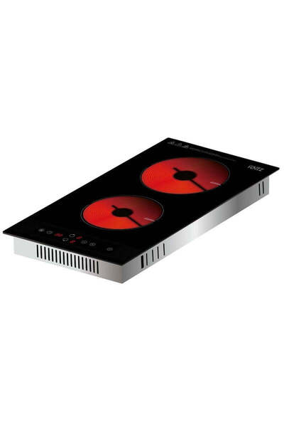 Oliver Voltz Εντοιχιζόμενη κεραμική εστία, 3000W, 9 επίπεδα ισχύος, Χρονοδιακ...