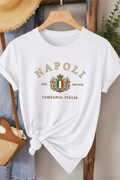 l'eivor Γυναικείο βαμβακερό μπλουζάκι με στάμπα Napoli