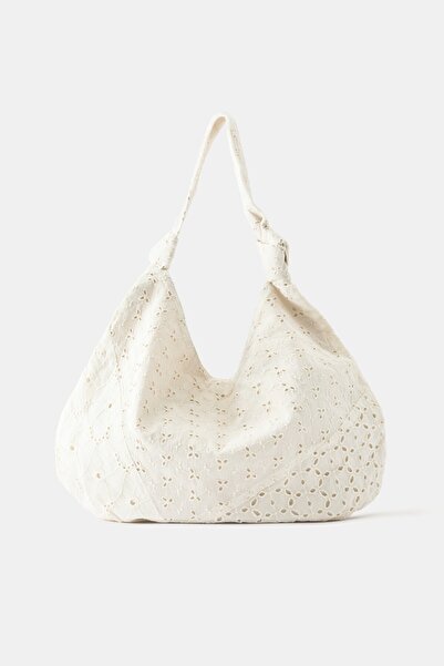Pull & Bear İşlemeli tote çanta