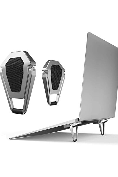 SWIUKPHE Laptop Stand for Desk, Zinc Alloy Keyboard Stand Cooling Pad, Portab...