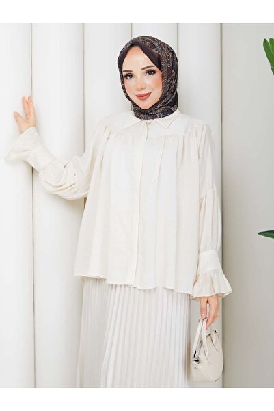 ELAY Fashion قميص نسائي مريح منسوج بقصة مريحة