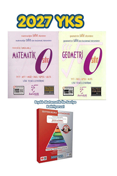 Karekök Yayınları Karekök TYT Sıfır Matematik - Geometri Soru Bankası - Bıyık...