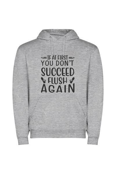 iLovePrints Flush for Success Φούτερ με κουκούλα σε χρώμα Γκρι