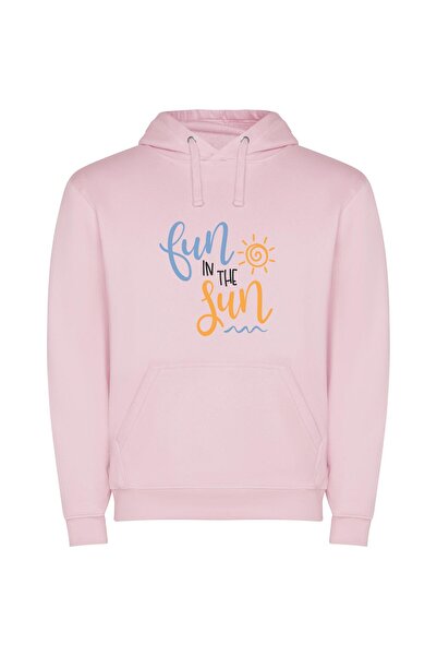 iLovePrints Sunny Blissful Escapades Φούτερ με κουκούλα σε χρώμα Ροζ