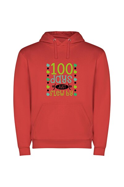 iLovePrints 100 Days, Soaring Success Φούτερ με κουκούλα σε χρώμα Κόκκινο
