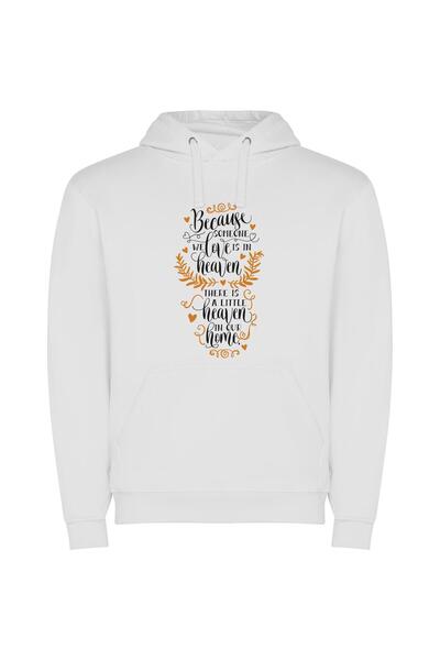 iLovePrints Heavenly Home: Precious Memories Φούτερ με κουκούλα σε χρώμα Λευκό