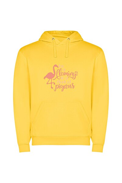 iLovePrints Flock's Fabulous Flamingo Phenomenon Φούτερ με κουκούλα σε χρώμα ...