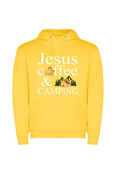 iLovePrints Sacred Blend of Adventure Φούτερ με κουκούλα σε χρώμα Κίτρινο