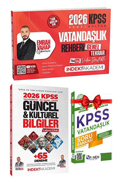 İndeks Akademi KPSS 2026 Emrah Vahap Özkaraca Vatandaşlık Rehberi Genel Tekra...