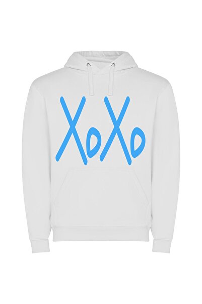 iLovePrints Stylish Logo Collection Φούτερ με κουκούλα σε χρώμα Λευκό