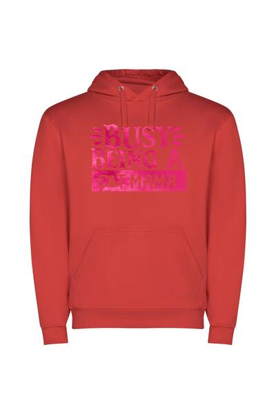 iLovePrints Purrrfect Cat Mama Φούτερ με κουκούλα σε χρώμα Κόκκινο