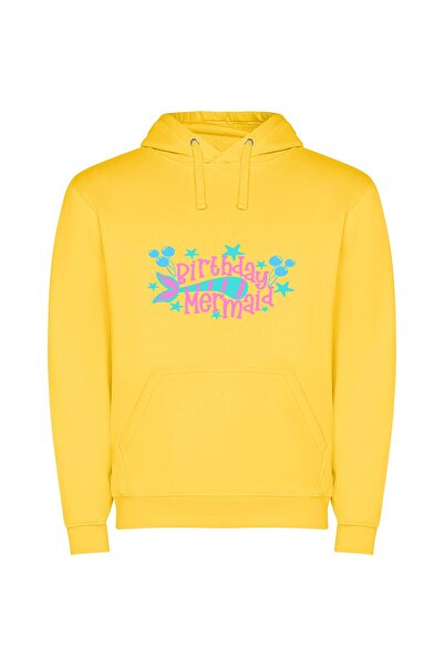 iLovePrints Enchanting Birthday Mermaid Magic Φούτερ με κουκούλα σε χρώμα Κίτ...