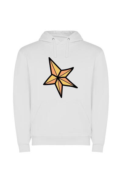 iLovePrints Stellar Illustrative Magic Φούτερ με κουκούλα σε χρώμα Λευκό