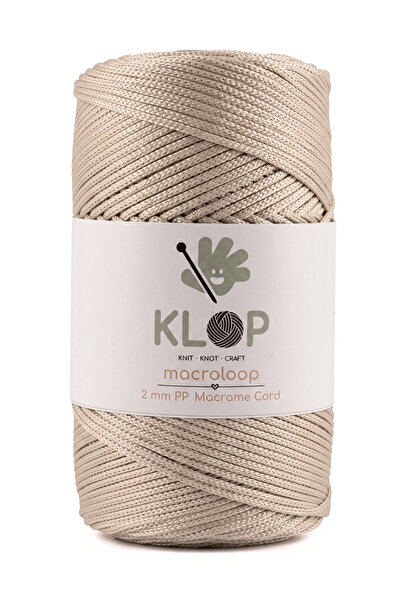 KLOP Premium 200 Gr Polyester Makrome İpi 2 mm - 230 M Supla İp Ve Çanta İpli...