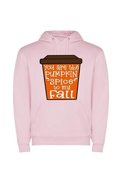 iLovePrints Spicy Fall Love Affair Φούτερ με κουκούλα σε χρώμα Ροζ