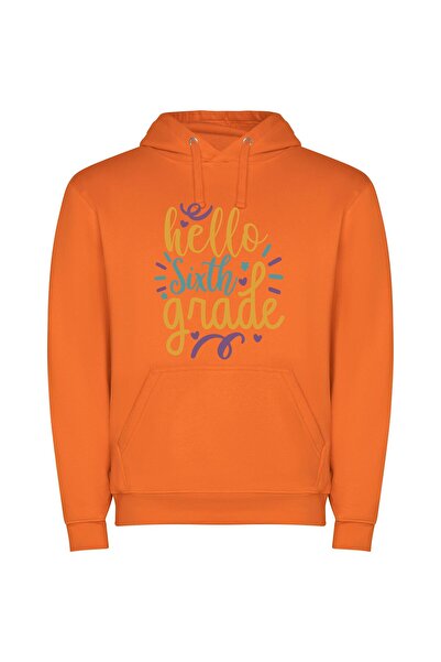 iLovePrints Artistic Greetings: Hello 6th Grade! Φούτερ με κουκούλα σε χρώμα ...