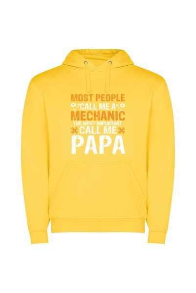 iLovePrints Charming Auto Expert Φούτερ με κουκούλα σε χρώμα Κίτρινο