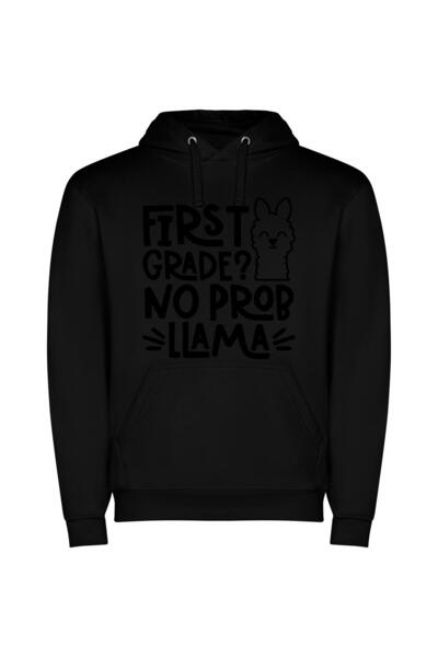 iLovePrints Grade A Llama Art Φούτερ με κουκούλα σε χρώμα Μαύρο