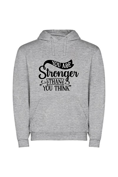 iLovePrints Unleash Inner Strength Φούτερ με κουκούλα σε χρώμα Γκρι