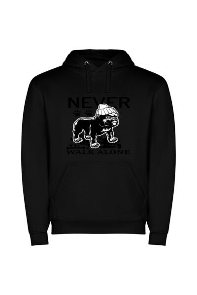 iLovePrints Pug Noir Fashion Statement Φούτερ με κουκούλα σε χρώμα Μαύρο