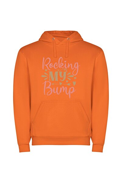 iLovePrints Bumpin' in Style Φούτερ με κουκούλα σε χρώμα Πορτοκαλί