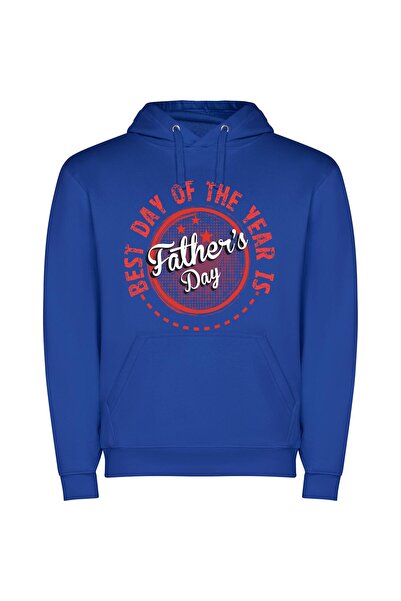 iLovePrints Dashing Dad's Ultimate Sunday Φούτερ με κουκούλα σε χρώμα Μπλε