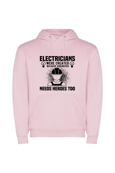 iLovePrints Electric Power: Supercharged Works Φούτερ με κουκούλα σε χρώμα Ροζ