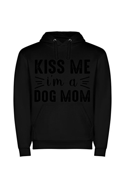 iLovePrints Pampered Pooch Portrait Φούτερ με κουκούλα σε χρώμα Μαύρο