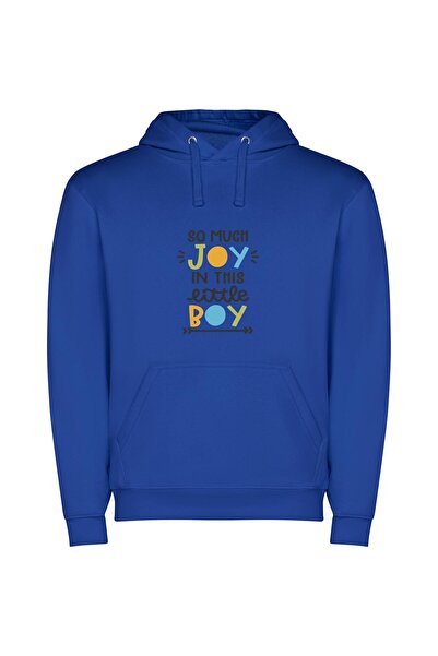 iLovePrints Radiant Little Joy Φούτερ με κουκούλα σε χρώμα Μπλε
